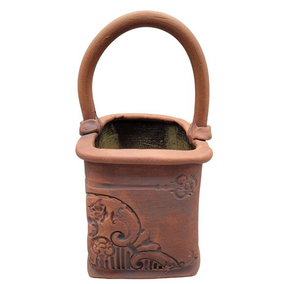 Frohreich Barn Buckets Pottery Terracotta Hand Built Planter Large Unique - Picture 3 of 9